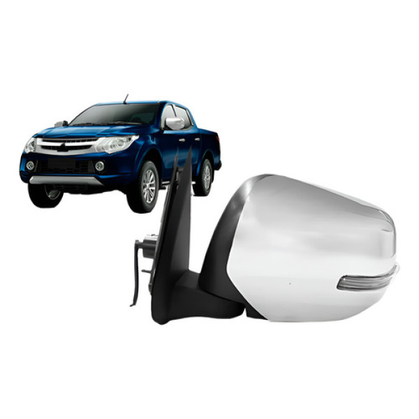 Retrovisor Externo Triton 2017 2018 2019 Eletrico Cromado