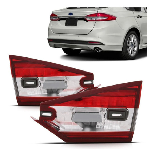 Par Lanterna Traseira Porta Mala Ford Fusion 2017 2018 2019