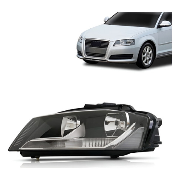 Farol Audi A3 2008 2009 2010 2011 2012 Elétrico Com Motor