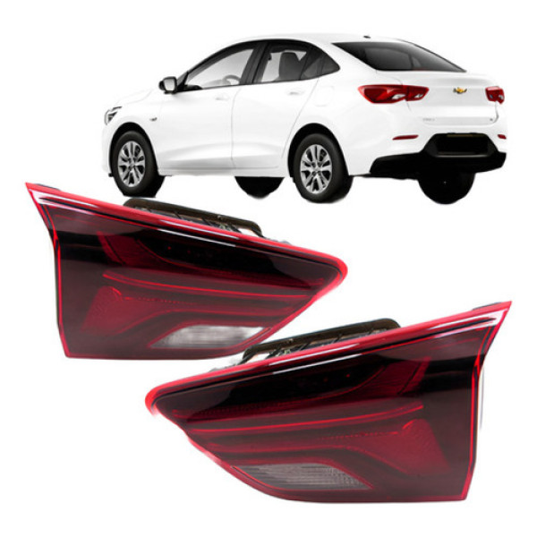 Par Lanterna Traseira Onix 2020 A 2023 Sedan Mala Sem Led