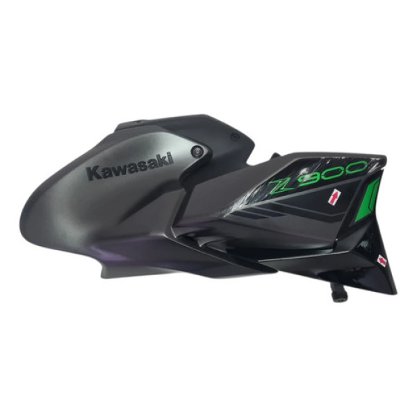 Carenagem Aba Do Tanque Direita Kawasaki Z900 20/23 Orig 06 Cinza-escuro E Preto