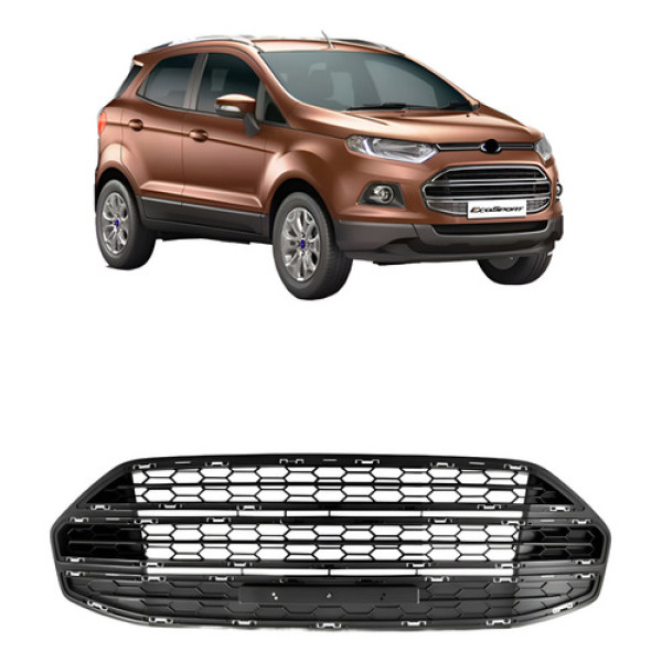 Grade Central Parachoque Ecosport 2012 A 2016 S/ Friso Preto
