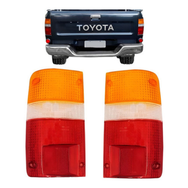 Lente Lanterna Traseira Hilux 1992 Até 2001 4x4/4x2 Tricolo