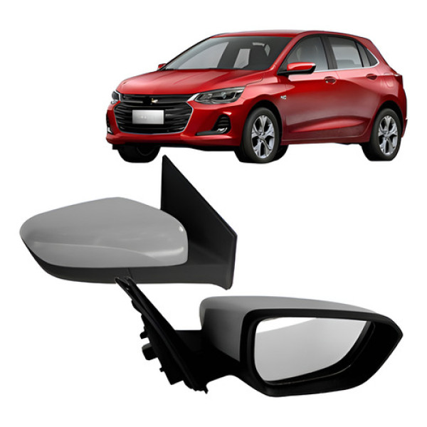 Par Retrovisor C/ Controle E Capa Primer Onix 2020 A 2022
