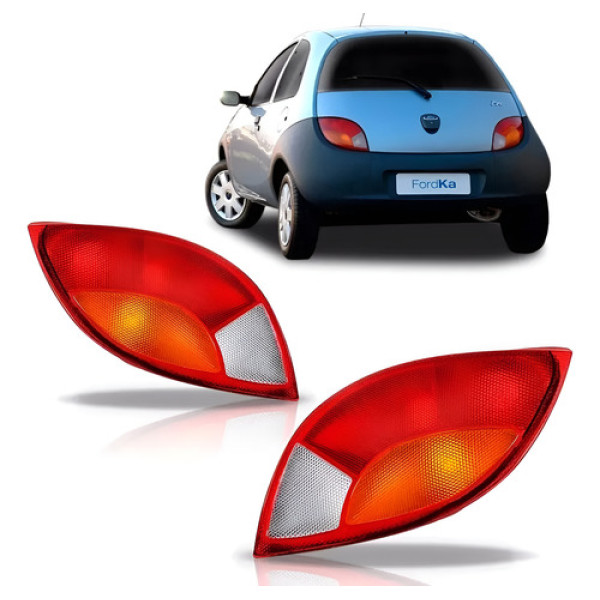 Par Lanterna Traseira Ford Ka 1997 1998 1999 2000 2001 2002 Ambos Lados Tricolor