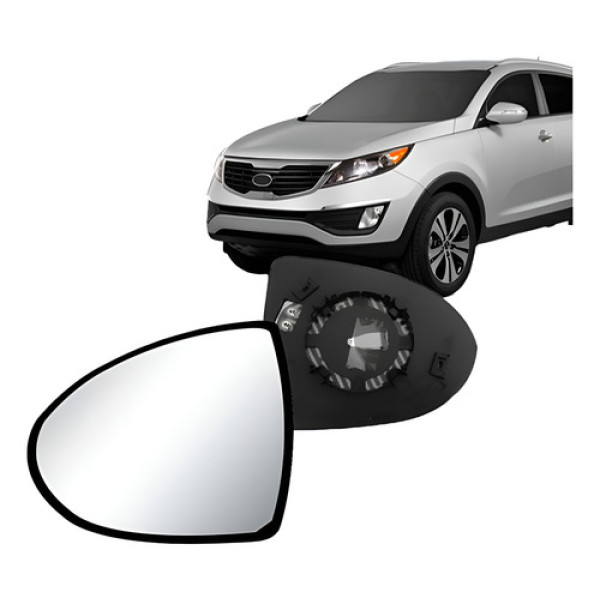 Lente Retrovisor Sportage 2011 2012 2013 Com Aquecimento