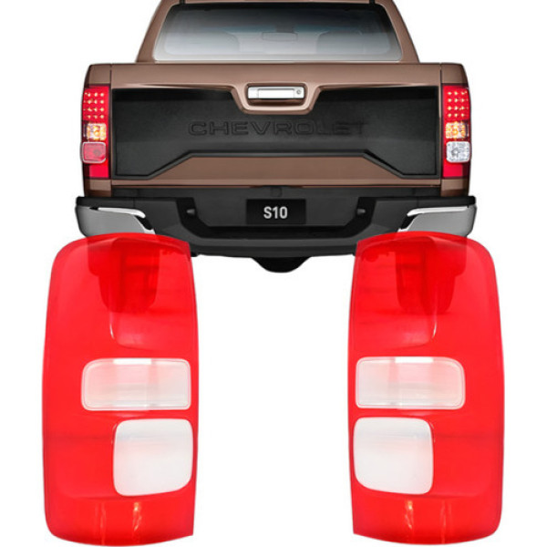 Lente Lanterna Traseira Para Chevrolet S10 2012 Até 2016
