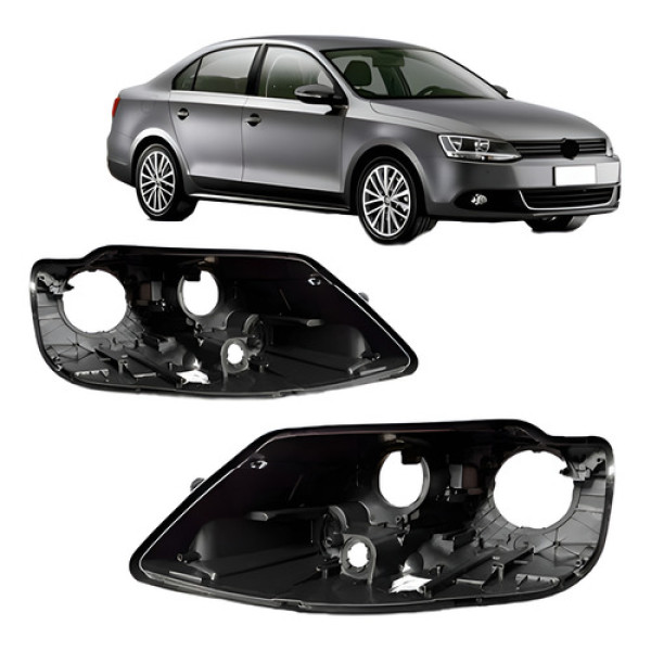 Par Carcaça Farol Vw Jetta 2011 2012 2013 2014 2015 A 2018