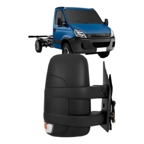Retrovisor Iveco Daily 2008 A 2019 Fixo Curto Com Pisca