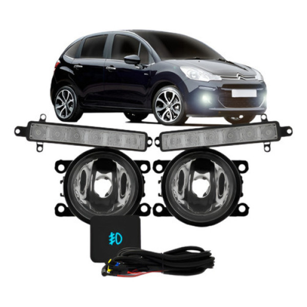 Kit Farol De Milha Citroen C3 Daylight 2012 2013 2014 2015