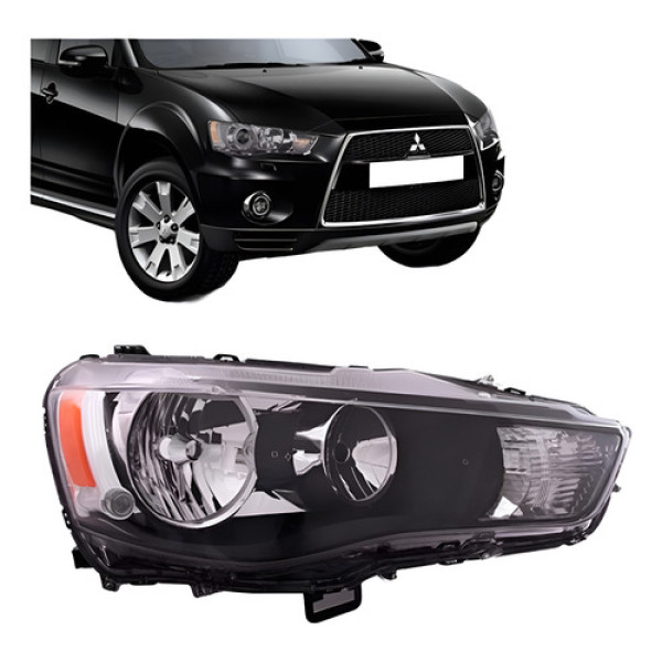 Farol Mitsubishi Outlander 2010 2011 2012 2013 Direito Direito/passageiro