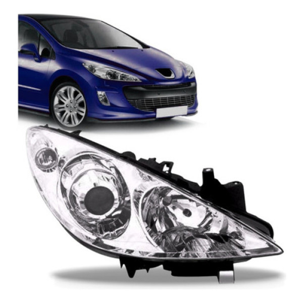 Farol Para Peugeot 307 07 08 09 10 11 12 Elétrico Com Motor