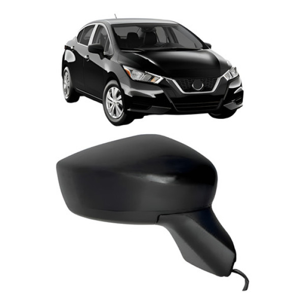 Retrovisor Elétrico Versa 2020 A 2022 C/ Capa Preta