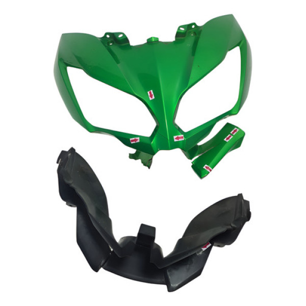 Carenagem Frontal Kawasaki Versys 1000 2018 Quebrado 53980 Verde-limão