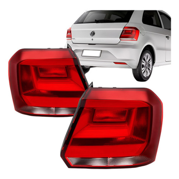 Sinaleira Traseira Gol 2016 2017 2018 Fumê Borda Vermelha