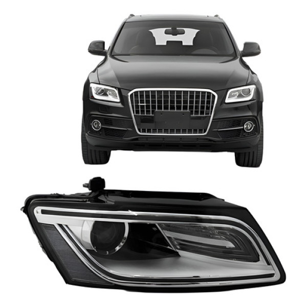 Farol Para Audi Q5 2013 A 2016 Eletrico Com Led Com Motor