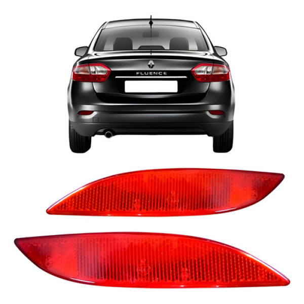 Refletor Parachoque Traseiro Fluence 10 11 12 13 14 15 2016