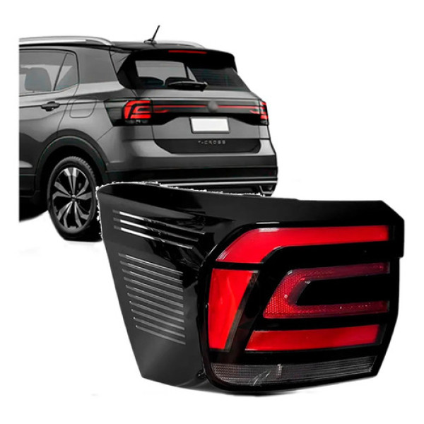 Lanterna Traseira Volks T-cross 2019 A 2024 Esquerda Led