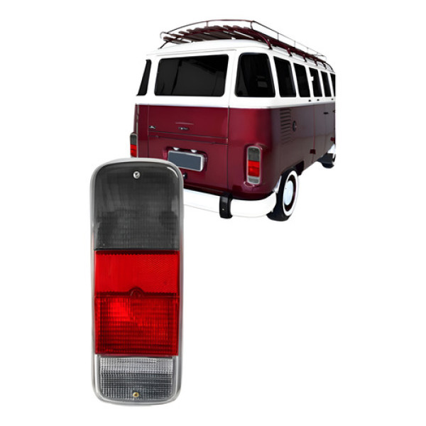 Par Lente Lanterna Traseira Kombi 1975 76 77 78 A 2009 Fumê Fumê