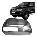 Aplique Capa Cromado Retrovisor Hilux 2013 A 2016 Com Furo