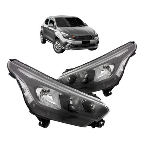 Par Farol Dianteiro Argo 2017 2018 19 20 21 22 2023 Com Led