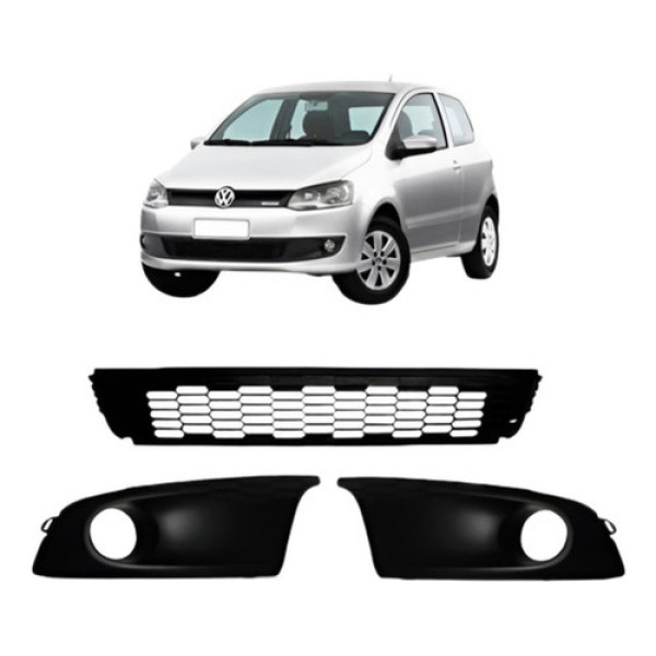 Kit Grades Parachoque Fox Spacefox 2011 2012 Preto