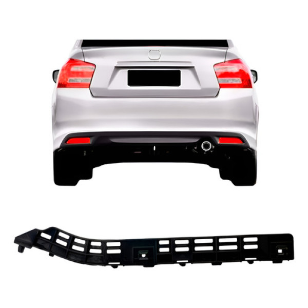 Suporte Guia Parachoque Traseiro Para Honda City 2013 2014