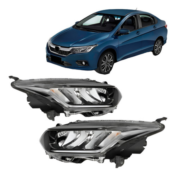 Par Farol City 2018 2019 2020 Manual Com Led