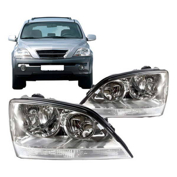 Par Farol Para Kia Sorento 2004 2005 2006 Cromado Depo Ambos Lados