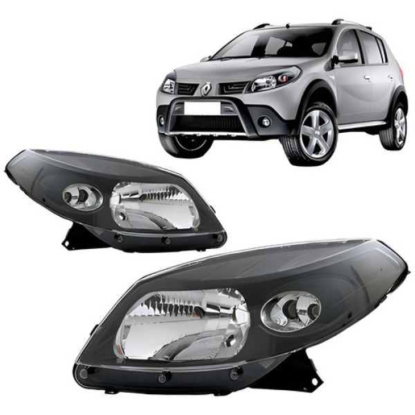 Par Farol Sandero 2008 2009 2010 2011 Máscara Negra Promoç