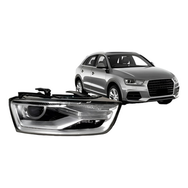 Farol Audi Q3 2015 16 17 18 2019 Elétrico Com Xênon Direit