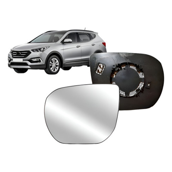 Lente De Retrovisor Com Aquecedor Santa Fe 2014 A 2019
