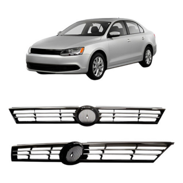 Grade Radiador Jetta 2011 2012 2013 2014 Com Friso Cromado