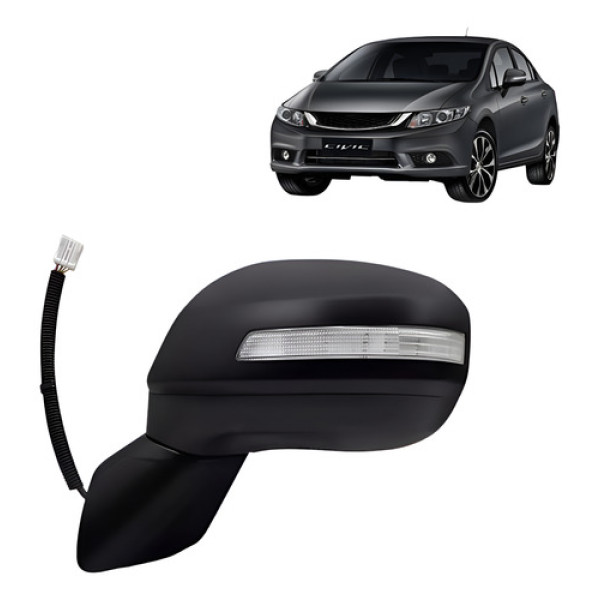 Retrovisor Civic 2012 2013 2014 2015 2016 Eletrico Com Pisca