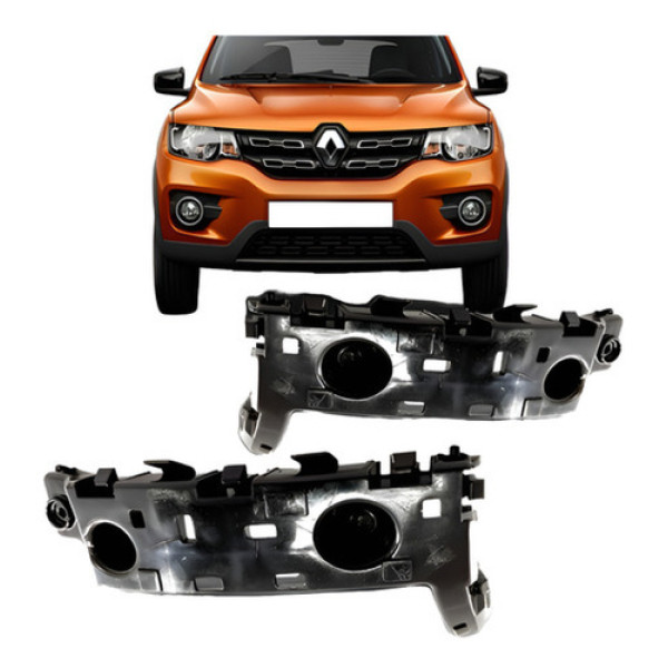 Par Guia Suporte Envolvente Dianteiro Kwid 2017 A 2018