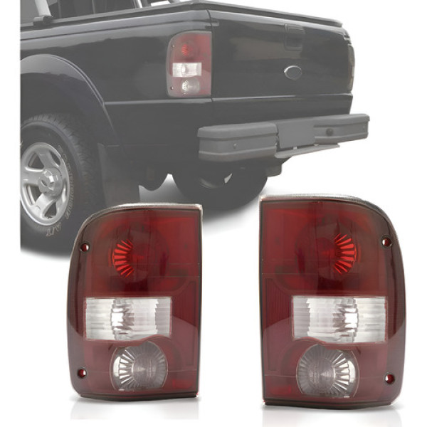 Par Lanterna Traseira Ford Ranger 2005 2006 07 08 2009 Tyc Ambos Lados Bicolor