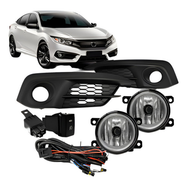 Kit Farol Milha Civic 2019 2020 2021 2022
