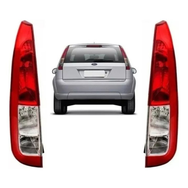 Par Lanterna Traseira Ford Fiesta Hatch 2007 A 2013 Rubi