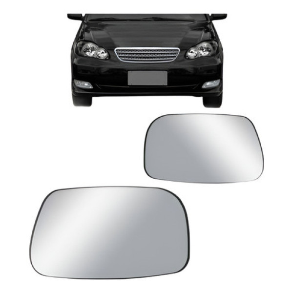 Par Lente Espelho Retrovisor Corolla 2003 2004 2005 06 2007