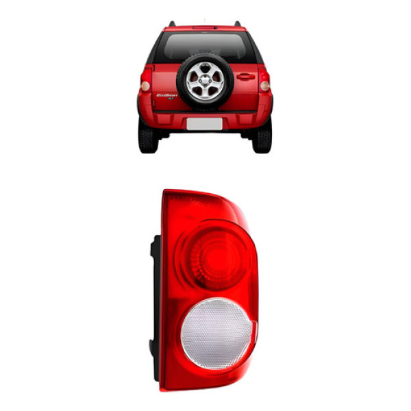 Lanterna Traseira Ecosport Xlt 2008 09 10 11 2012 Cristal