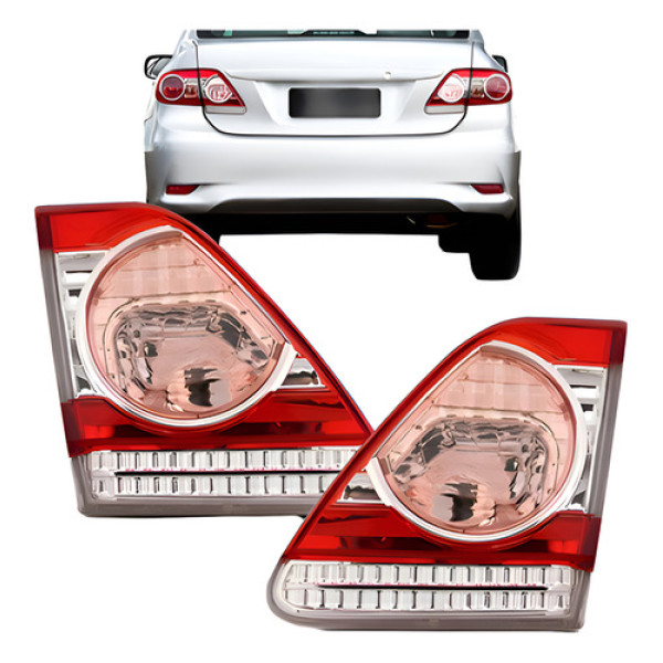 Par Lanterna Traseira Corolla 2012 2013 Ré Rosa