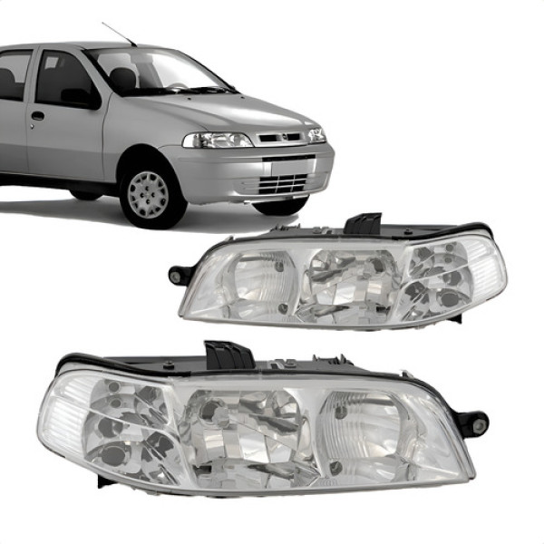 Par Farol Palio 2001 2002 2003 2004 2005 2006 Carcaça Preta Ambos Lados
