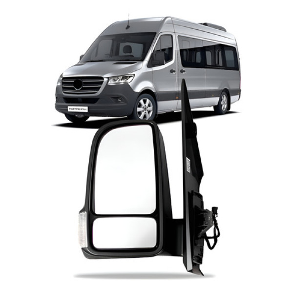 Retrovisor Controle Pisca Capa Texturizada Sprinter 20 A 22