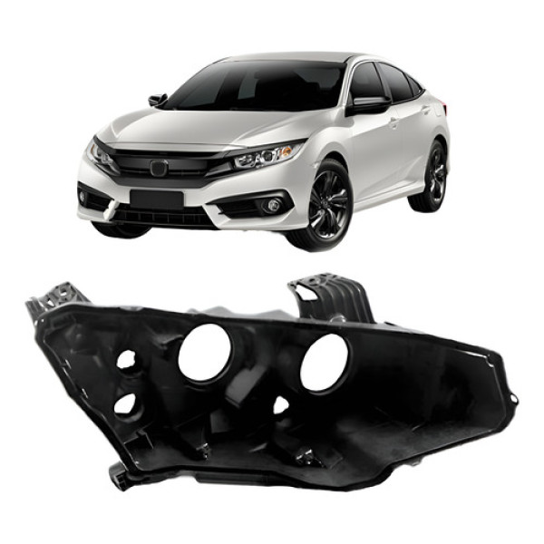 Carcaça Farol Civic 2017 2018 2019 2020 2021 Com Regulador Direito/passageiro