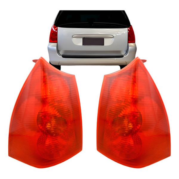 Jogo Sinaleira Traseira Para Peugeot 307 Sw 02 03 04 05 200 Vermelho