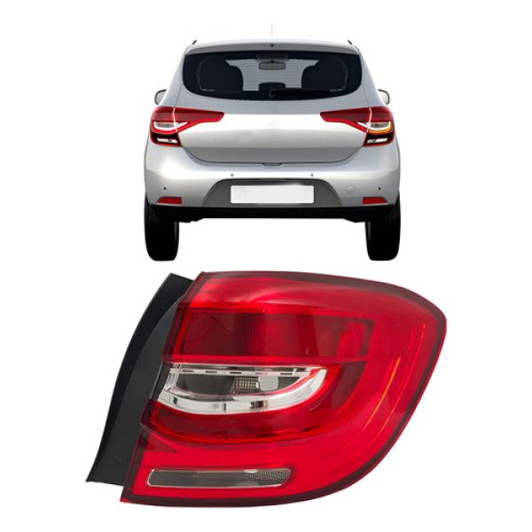 Lanterna Traseira Sandero 2020 21 22 23 2024 Canto Com Led
