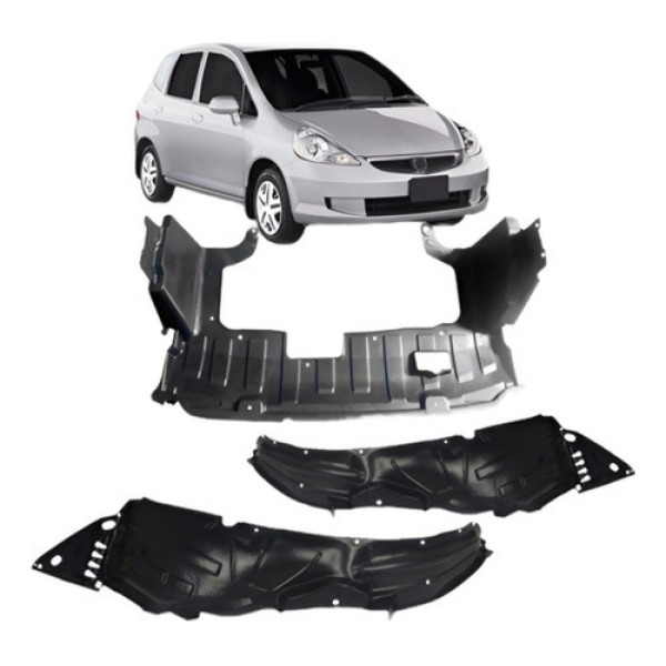 Par Parabarro Para Honda Fit 2003 A 2008 Com Defletor