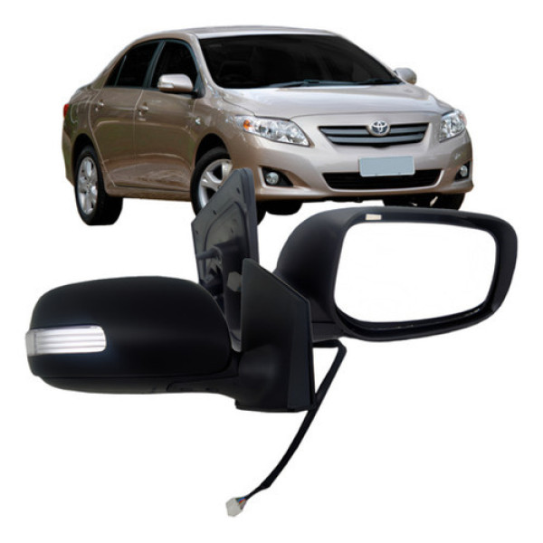 Retrovisor Corolla 2008 09 2010 11 2012 Retratil C/pisca Ld