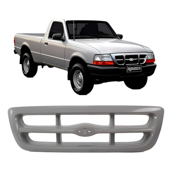 Grade Radiador Ranger 4x2 1998 99 00 01 02 03 2004 Cinza Cinza