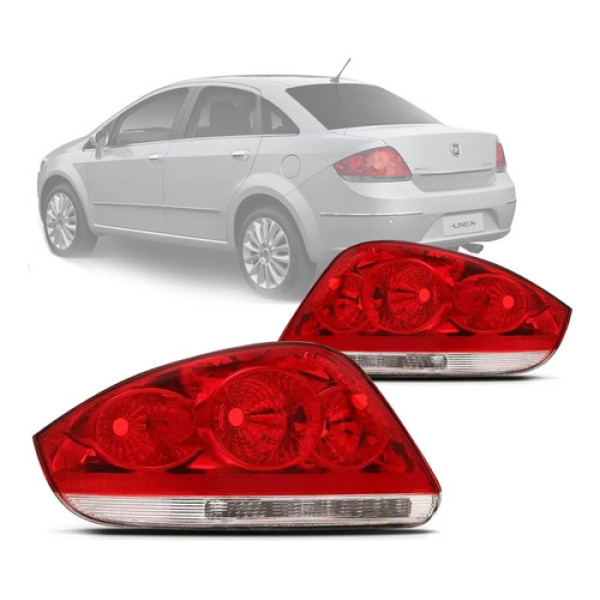 Par De Lanterna Traseira Fiat Linea 2008 09 10 11 2012\\2016